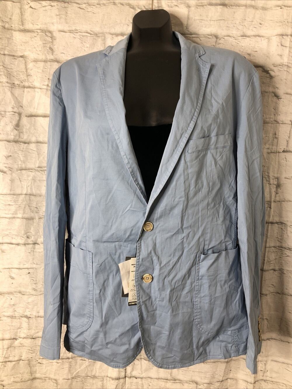 C-LAB NYC Tailored Sport Blazer Jacket Men’s Size 44R Sky Blue $300 MSRP